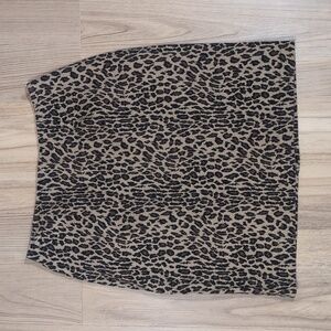 Briggs Leopard Print Cotton Mini Skirt